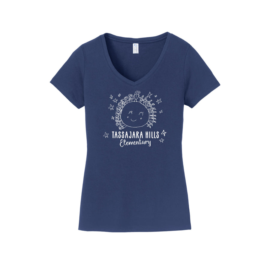 Tassajara-Womens Fan Favorite V-Neck Tee On-Demand Earth Logo