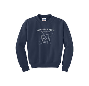 Tassajara-Youth Unisex Crewneck Sweatshirt On-Demand Hands Logo