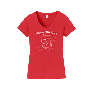 Tassajara-Womens Fan Favorite V-Neck Tee On-Demand Hands Logo