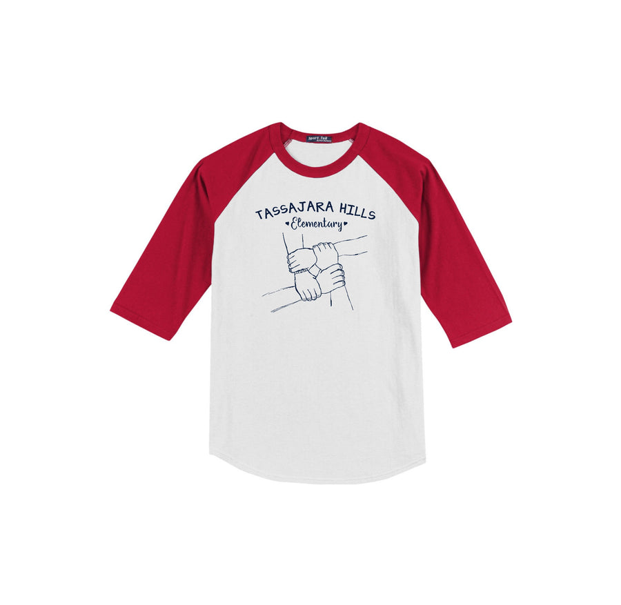 Tassajara-Youth Unisex Baseball Tee On-Demand Hands Logo