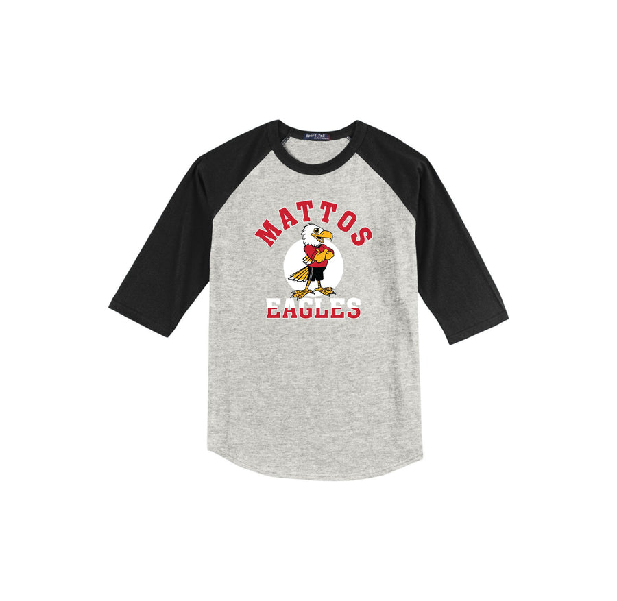 Mattos Elementary Spirt Wear On-Demand-Youth Unisex Baseball Tee On-Demand