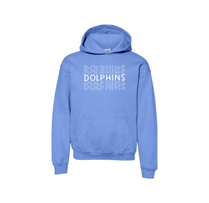 Centerville Elementary Spirit Wear On- Demand-Youth Unisex Hoodie On-Demand_Repeating Dolphin White Logo