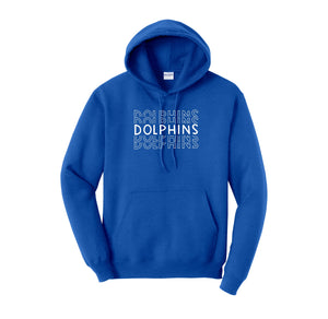 Centerville Elementary Spirit Wear On- Demand-Adult Unisex Hoodie On-Demand_Repeating Dolphin White Logo