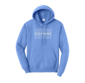 Centerville Elementary Spirit Wear On- Demand-Adult Unisex Hoodie On-Demand_Repeating Dolphin White Logo