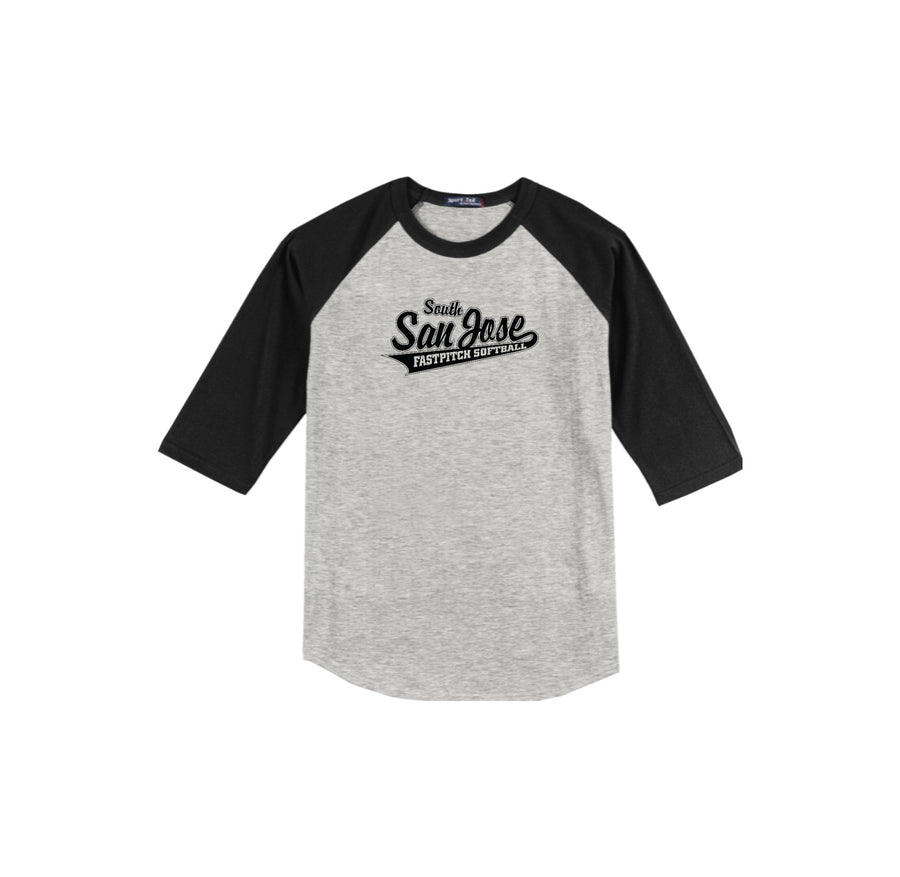 SSJSB-Adult Unisex Baseball Tee On-Demand BLACK Logo