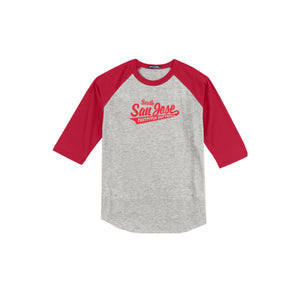 SSJSB 2024 On-Demand Store-Adult Unisex Baseball Tee On-Demand RED Logo