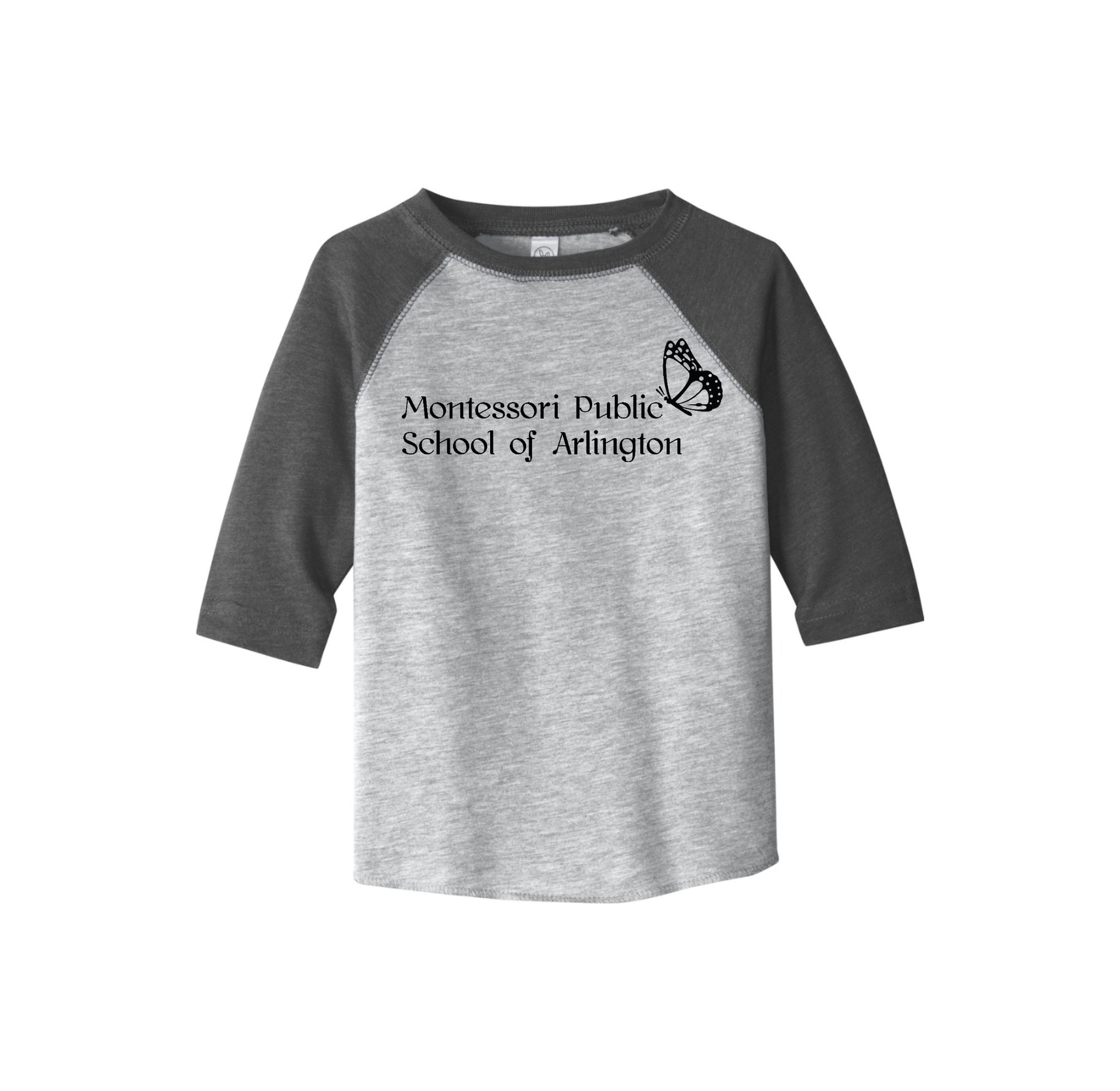 Montessori Public School of Arlington Spirit Wear 2023/24 On-Demand-Toddler Premium Soft Baseball Tee On-Demand