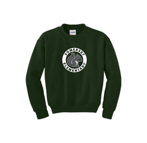 Somerset Elementary Spirit Wear 2023-24 On-Demand-Youth Unisex Crewneck Sweatshirt On-Demand Circle Logo