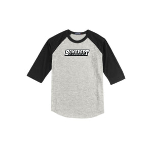 Somerset Elementary Spirit Wear 2023-24 On-Demand-Youth Unisex Baseball Tee On-Demand_Squirrel Logo_Typographic Logo