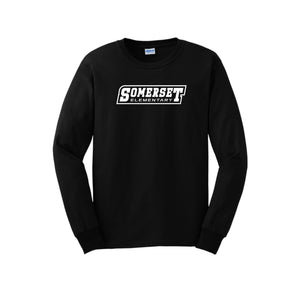 Somerset Elementary Spirit Wear 2023-24 On-Demand-Adult Unisex Long Sleeve Tee On-Demand Typographic Logo