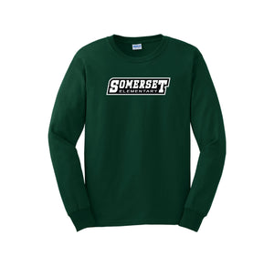 Somerset Elementary Spirit Wear 2023-24 On-Demand-Adult Unisex Long Sleeve Tee On-Demand Typographic Logo