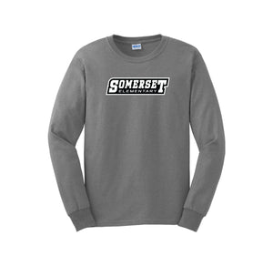 Somerset Elementary Spirit Wear 2023-24 On-Demand-Adult Unisex Long Sleeve Tee On-Demand Typographic Logo