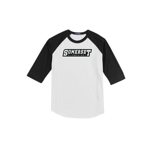 Somerset Elementary Spirit Wear 2023-24 On-Demand-Youth Unisex Baseball Tee On-Demand Typographic Logo