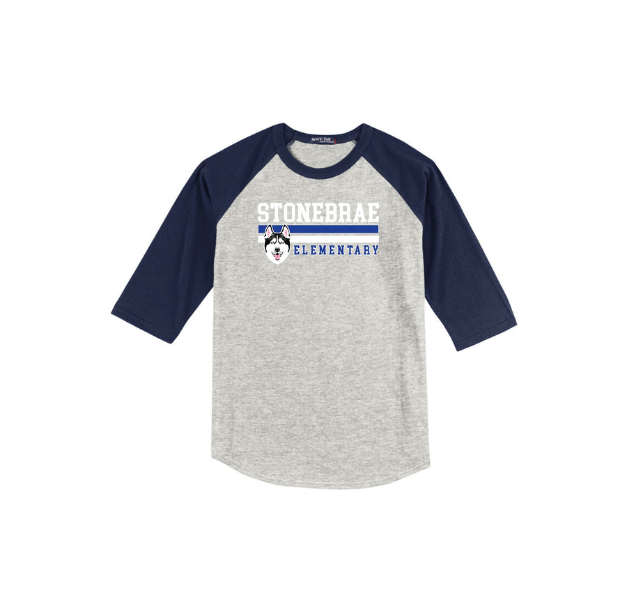 Stonebrae Elementary Spirit Wear 2023-24 On-Demand-Youth Unisex Baseball Tee On-Demand