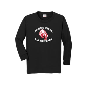 Boones Creek Elementary Spirit Wear 2023-24 On-Demand-Youth Unisex Long Sleeve Tee On-Demand Bear Logo