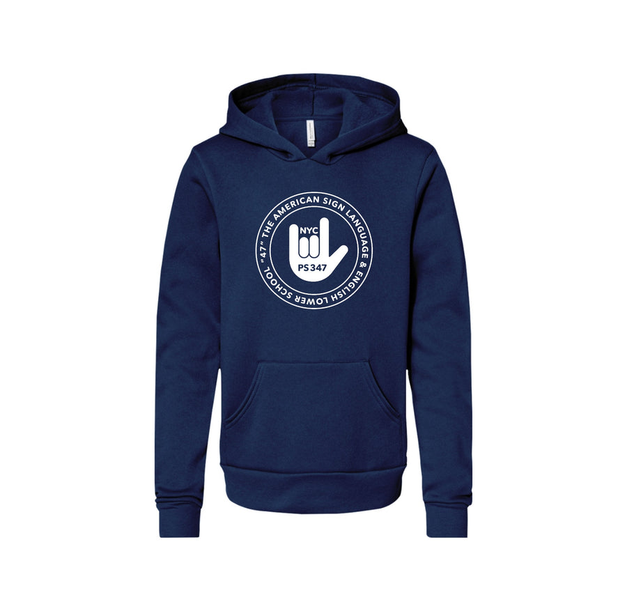 P.S. 347 ASL School Spirit Wear 2023/24 On-Demand-Youth Unisex Premium Sponge Fleece Pullover Hoodie On-Demand