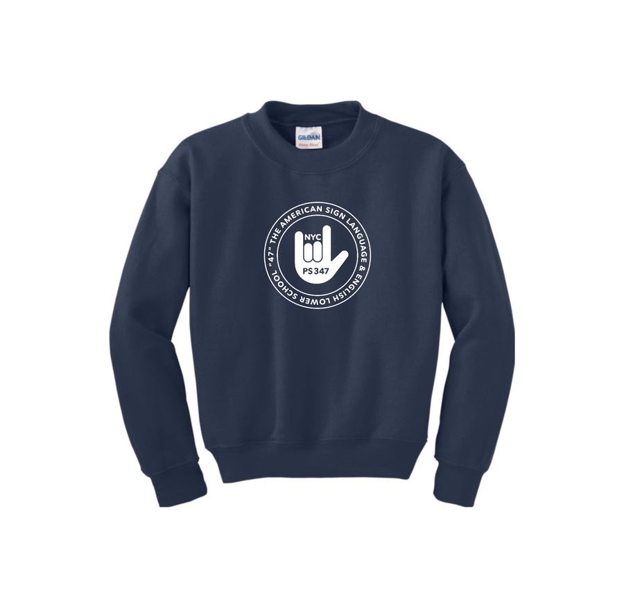 P.S. 347 ASL School Spirit Wear 2023/24 On-Demand-Youth Unisex Crewneck Sweatshirt On-Demand