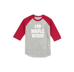 Maplewood Elementary Spirit Wear 2023-24 On-Demand-Adult Unisex Baseball Tee I love Design