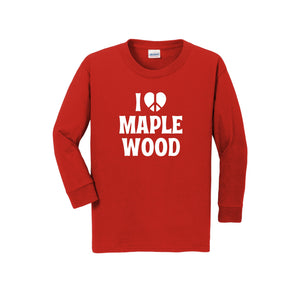 Maplewood Elementary Spirit Wear 2023-24 On-Demand-Youth Unisex Long Sleeve Tee I love Design