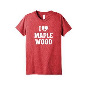 Maplewood Elementary Spirit Wear 2023-24 On-Demand-Youth Unisex Premium Triblend Short Sleeve Tee I love Design