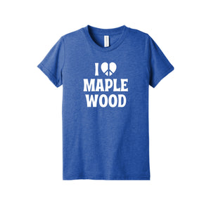 Maplewood Elementary Spirit Wear 2023-24 On-Demand-Youth Unisex Premium Triblend Short Sleeve Tee I love Design