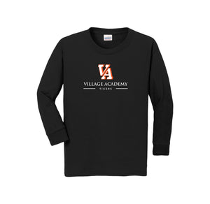 Village Academy Spirit Wear 2023-24 On-Demand-Youth Unisex Long Sleeve Tee On-Demand VA Logo