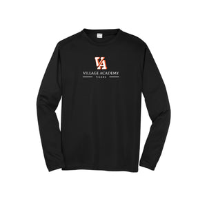 Village Academy Spirit Wear 2023-24 On-Demand-Adult Unisex Dri-Fit Long Sleeve Tee On-Demand VA Logo