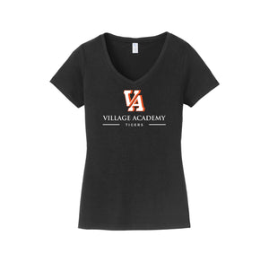 Village Academy Spirit Wear 2023-24 On-Demand-Womens Fan Favorite V-Neck Tee On-Demand VA Logo