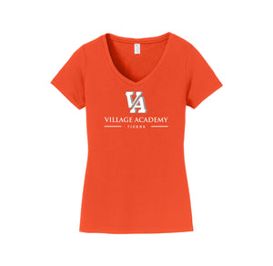 Village Academy Spirit Wear 2023-24 On-Demand-Womens Fan Favorite V-Neck Tee On-Demand VA Logo