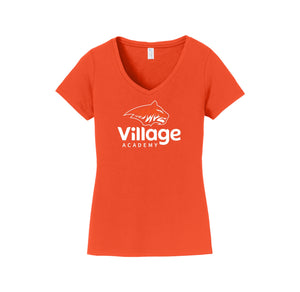 Village Academy Spirit Wear 2023-24 On-Demand-Women's Fan Favorite V-Neck Tee On-Demand