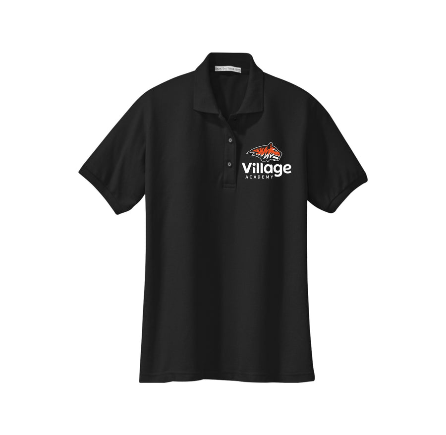 Village Academy Spirit Wear 2023-24 On-Demand-Womens Silk Touch Polo On-Demand Tiger Logo