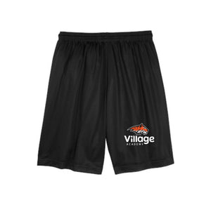 Village Academy Spirit Wear 2023-24 On-Demand-Youth Sport-Tek PosiCharge Classic Mesh Short On-Demand Tiger Logo