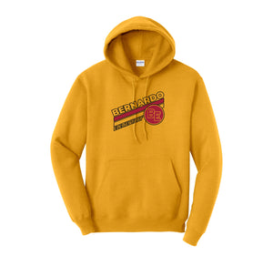 Bernardo Elementary-Adult Unisex Hoodie Stripe Logo