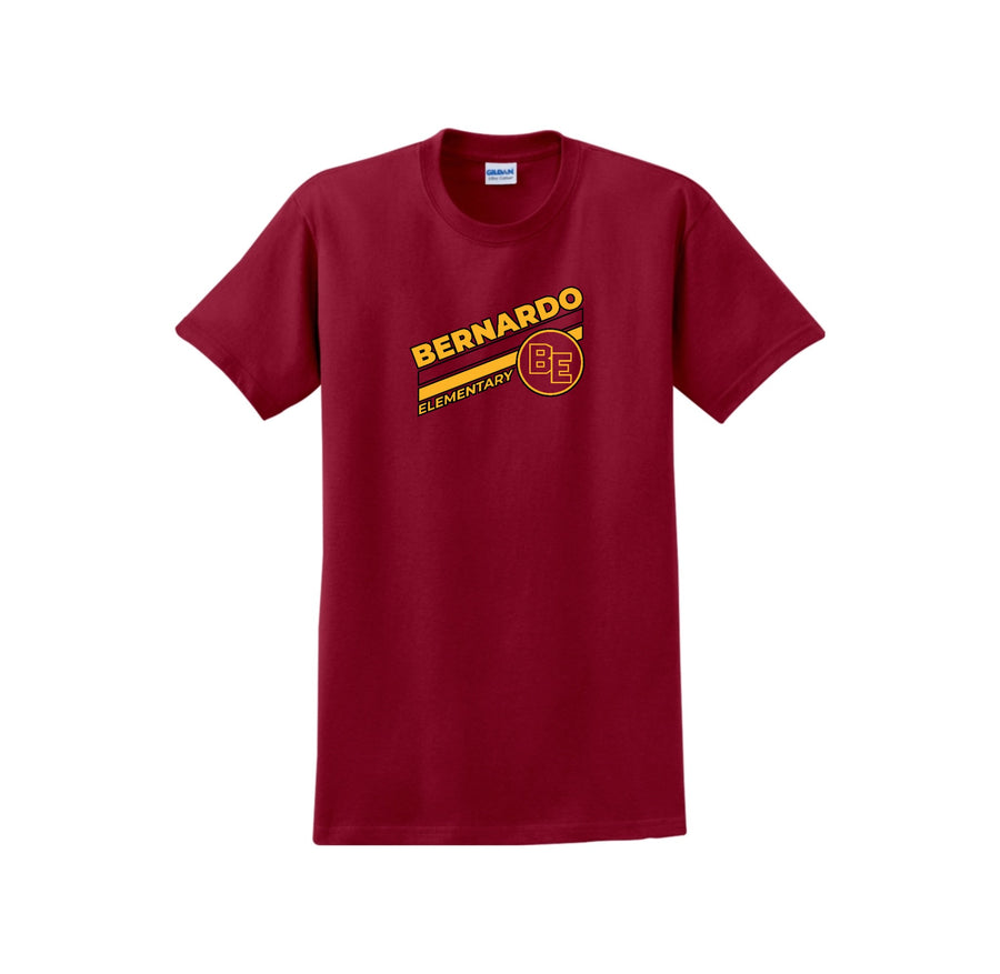 Bernardo Elementary-Adult Unisex T-Shirt Stripe Logo