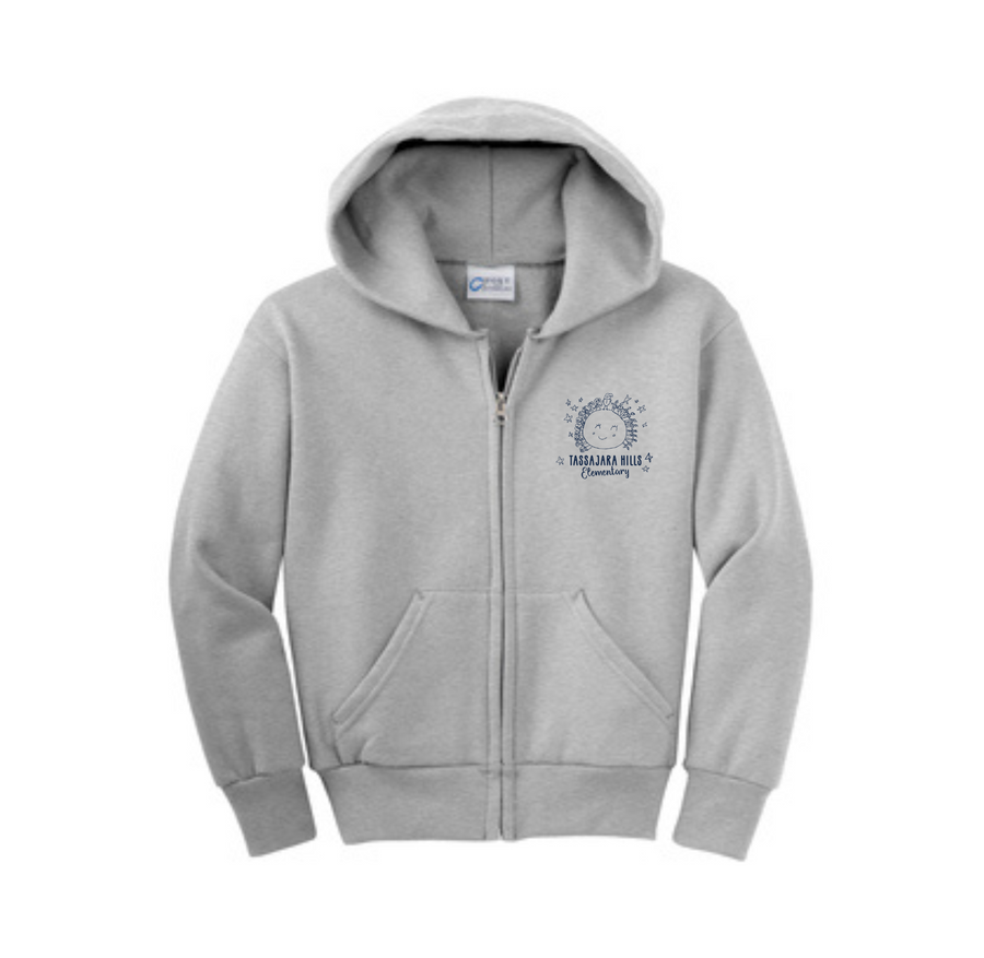 Tassajara Hills Elementary Spirit Wear 2023/24 On-Demand-Youth Unisex Full-Zip Hooded Sweatshirt On-Demand Earth Logo