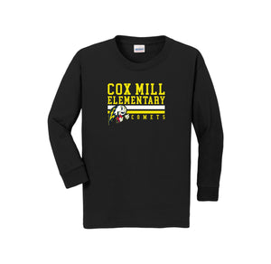 Cox Mill Elementary-Youth Unisex Long Sleeve Tee On-Demand Stripe Logo