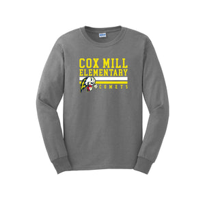 Cox Mill Elementary-Adult Unisex Long Sleeve Tee On-Demand Stripe Logo