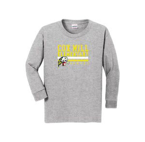 Cox Mill Elementary-Youth Unisex Long Sleeve Tee On-Demand Stripe Logo