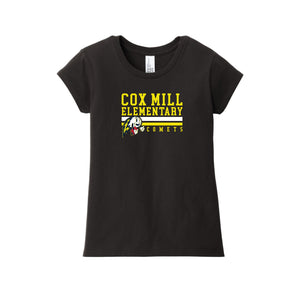 Cox Mill Elementary Spirit Wear 2024 On-Demand-Girls Youth Premium Tee On-Demand Stripe Logo