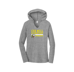 Cox Mill Elementary-Womens Premium Perfect Tri Long Sleeve Hoodie On-Demand Stripe Logo