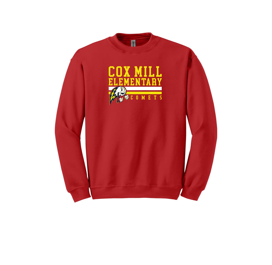 Cox Mill Elementary-Adult Unisex Crewneck Sweatshirt On-Demand Stripe Logo