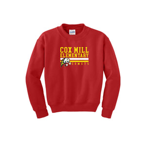 Cox Mill Elementary-Youth Unisex Crewneck Sweatshirt On-Demand Stripe Logo