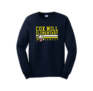 Cox Mill Elementary-Adult Unisex Long Sleeve Tee On-Demand Stripe Logo