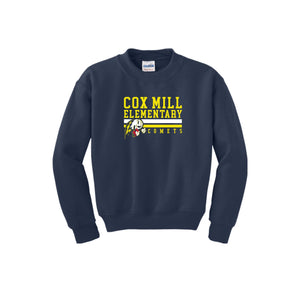 Cox Mill Elementary-Youth Unisex Crewneck Sweatshirt On-Demand Stripe Logo