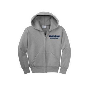 Emerson Stars Spirit Wear 2024-25 On Demand Store-Youth Unisex Full-Zip Hooded Sweatshirt On-Demand