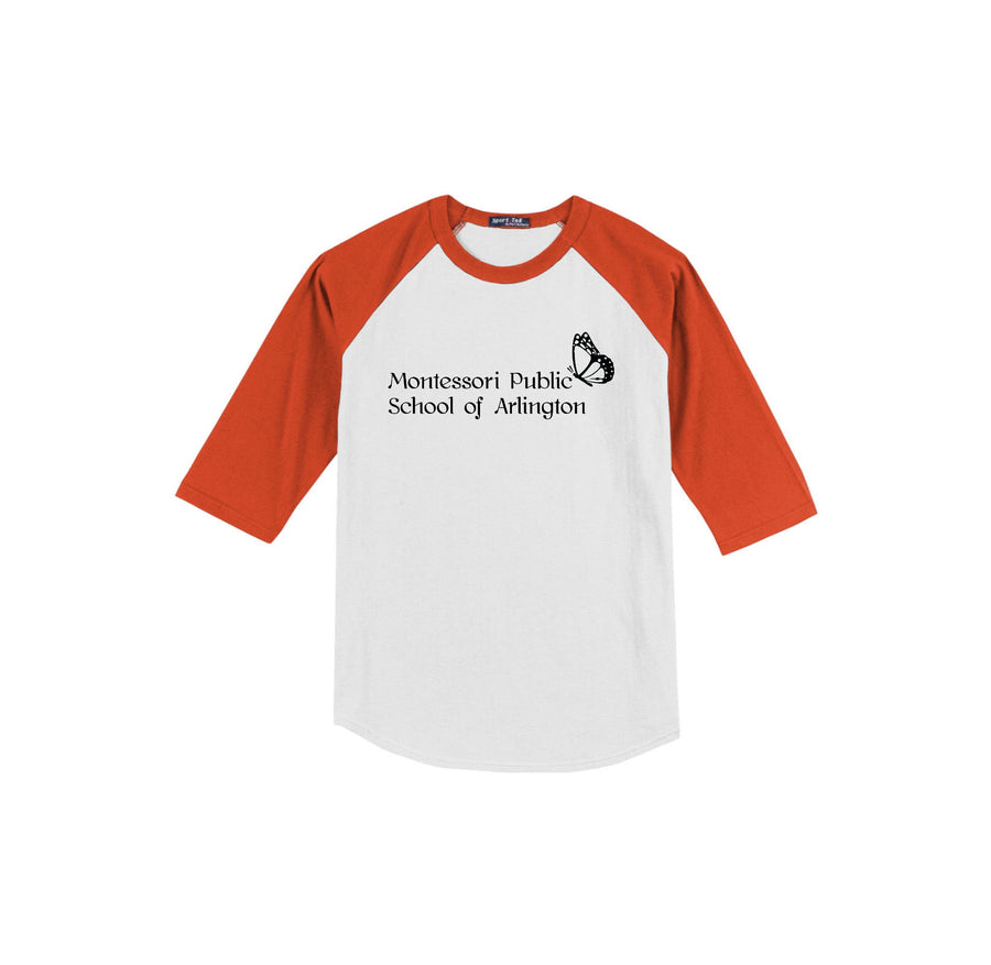 Montessori Public School of Arlington Spirit Wear 2023/24 On-Demand-Youth Unisex Baseball Tee On-Demand