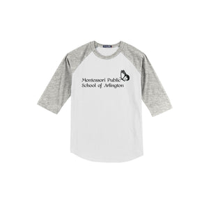 Montessori Public School of Arlington Spirit Wear 2023/24 On-Demand-Youth Unisex Baseball Tee On-Demand