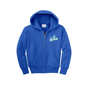 Ralph Dunlap Dolphin Spirit Wear 2023-24 On-Demand-Youth Unisex Full-Zip Hooded Sweatshirt On-Demand