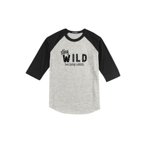 Two Springs-Youth Unisex Baseball Tee On-Demand Stay Wild