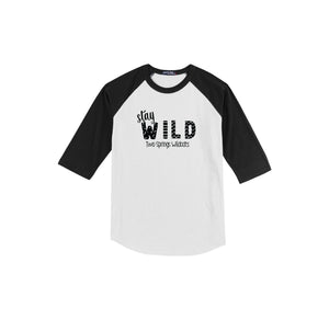 Two Springs-Youth Unisex Baseball Tee On-Demand Stay Wild